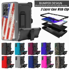For Samsung Galaxy S20 S20 Plus Ultra Defender Hard Shockproof Case W/Belt Clip