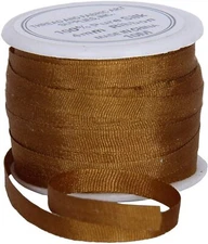 Threadart 100% Pure Silk Ribbon -2mm Brown - No. 671- 10 Meters