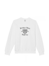 Victoria's Secret Pink Ivy Fleece Sweatshirt Color White New