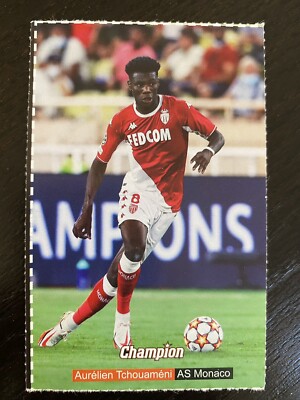 Rare Champion Thin Card Aurélien Tchouameni Rookie AS Monaco Real Madrid Soccer