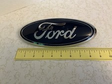 Rejilla o emblema de puerta trasera Ford azul oscuro 9 pulgadas logotipo superpuesto insignia para camionetas