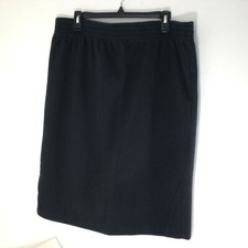 Vintage Joni James Skirt Stretch Waist Black Women's Size 1X USA Made