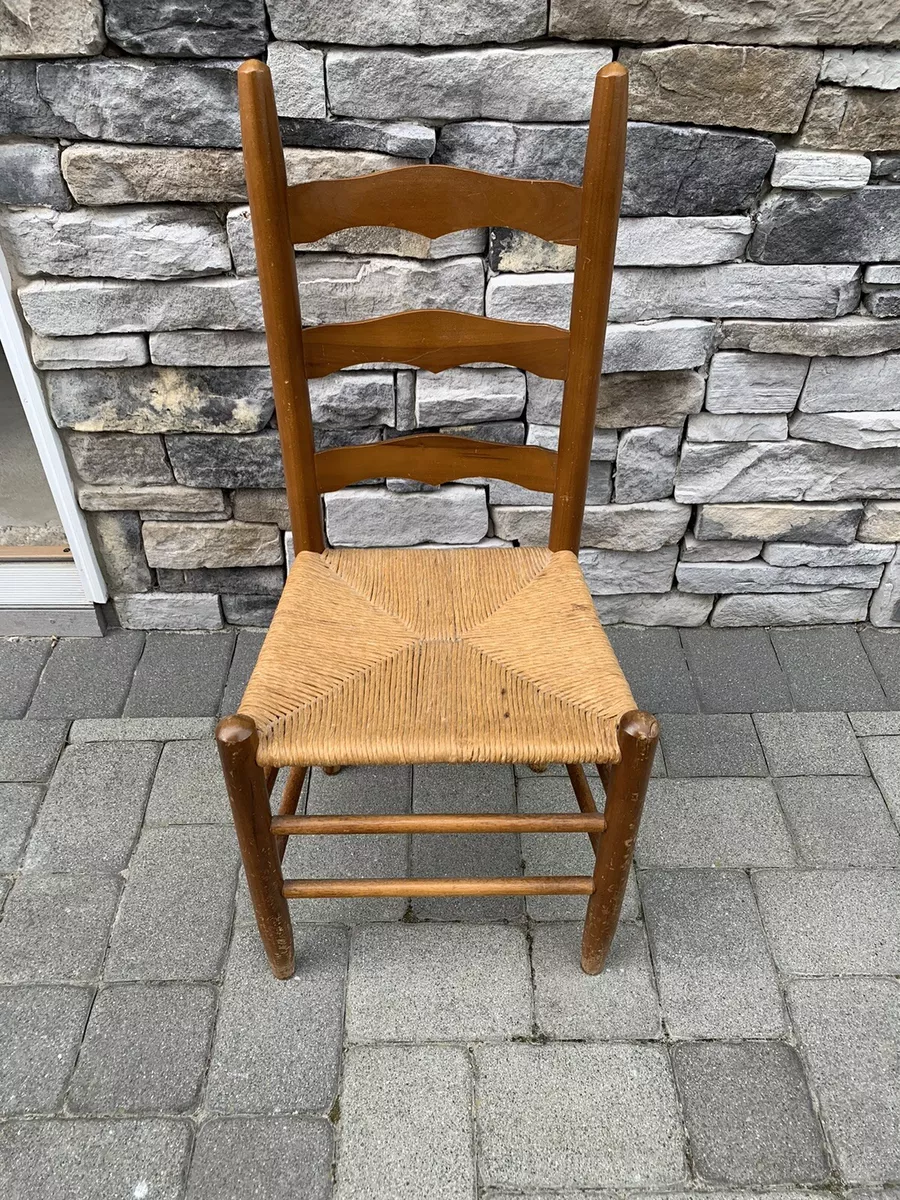 Ladder back chairs with on sale rush seats