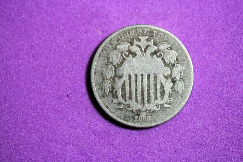 Estate Find 1868 - W/CENTS Shield Nickel!!  #J22909