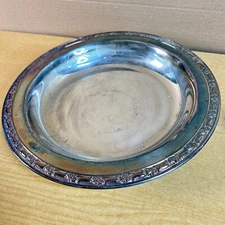 English Silver MFG Co Silver Plate Footed Meat Platter Tray