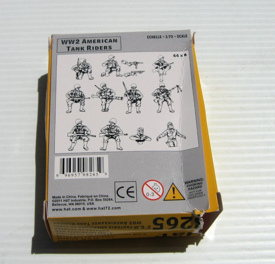 1/72 Scale United States Tank Rider Infantry, 44 Pieces, HAT, Resin New in Box - Image 2 of 4