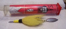 MW012024 RARE BOBBIE BAIT BOB TAIL MUSKY SPINNER LURE 6" YBY6