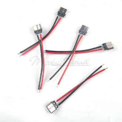 10PCS USB Type-C 2Pin Welding Wire Female Connector Cable / 16pin Female Port