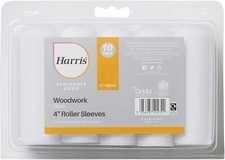 Harris Seriously Good Woodwork Gloss 4" Mini Paint Roller Sleeve 10 Pack 10 X 4