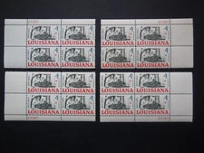 #1197 4c Louisiana Plate Block #27187 Matched Set  MNH OG VF