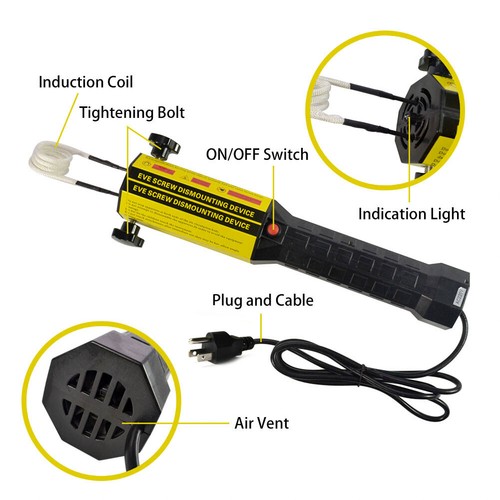 Kit Calentador Inducción Magnético Automotriz Calor Sin Llama 110V 1100W Conductor Nuevo - Imagen 4 de 19