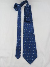 Barrington Neck Tie Adult Mens Blue Geometric 100 Silk USA Made Necktie