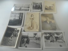 9F1 Vintage estate photo lot of 9 photos 1950's US army jeep truck fashion