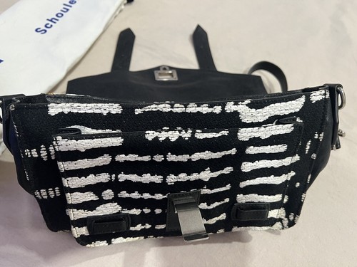 Proenza Schouler PS1 Bag Small Black And White Jacquard - Picture 4 of 12