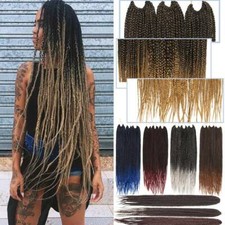 Long Afro Crochet Small Braids Box Braiding Hair Extension Ombre mix Colours US