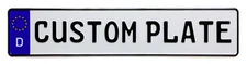 Custom German License Plate with Small Font - Fits 11 characters