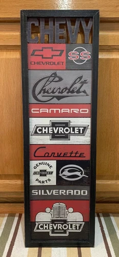 Chevrolet Sign Wall Decor Garage Truck Car Vintage Style Gas Oil SS Chevy Tools