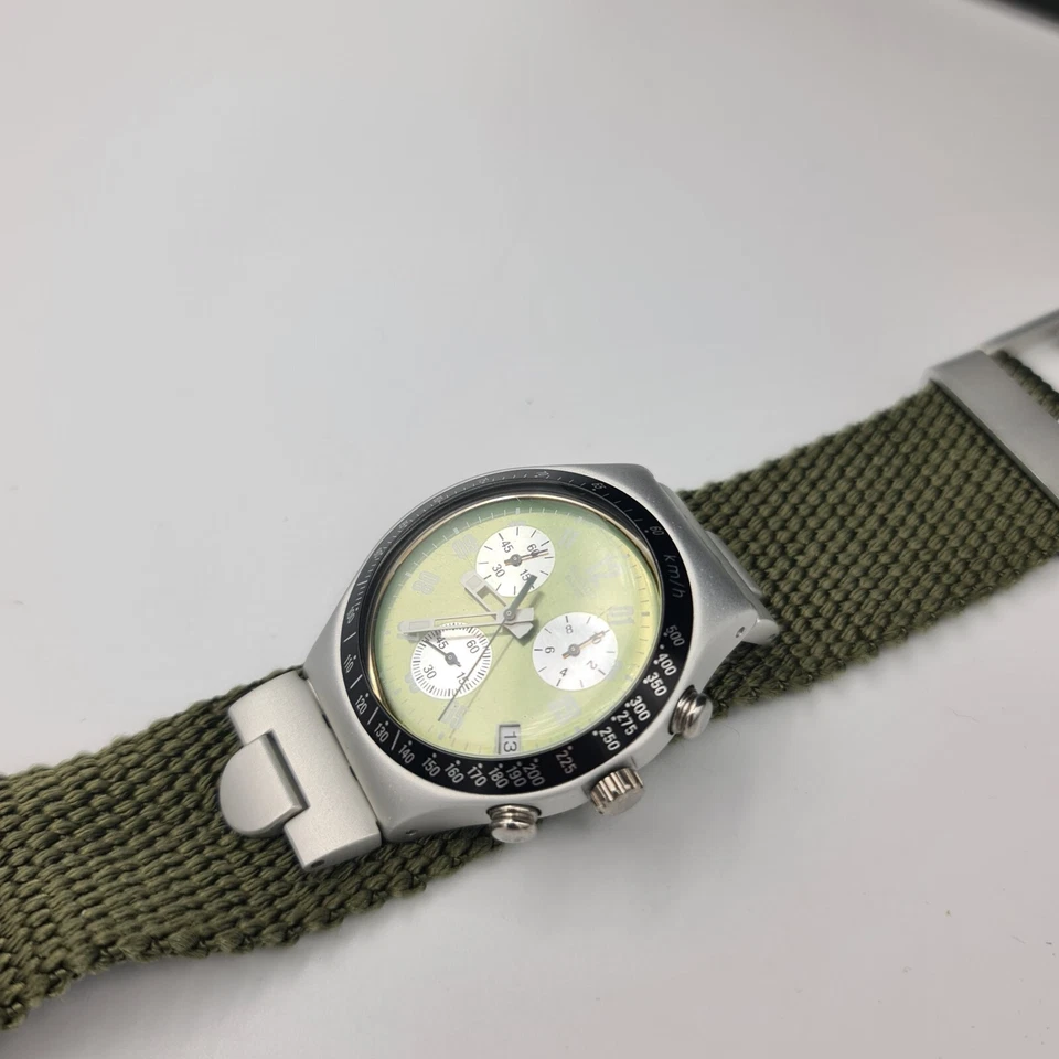 Swatch Irony Chronograph 2001 YCS4018 Bravely New Battery All Function Working - image 4 of 4