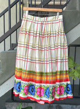 NWT J. Crew Floral Pleated Midi Skirt Bohemian Cottagecore Prairie Sz 8