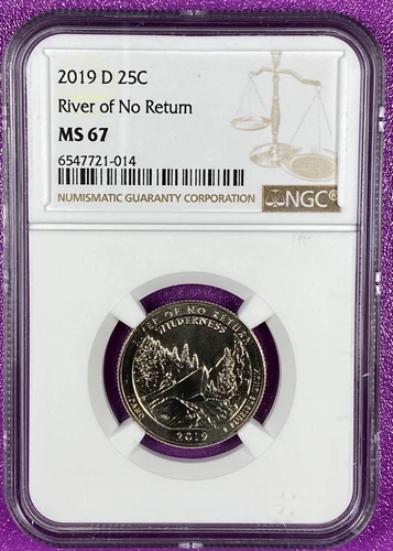 2019 D 25c River of no Return NGC MS67