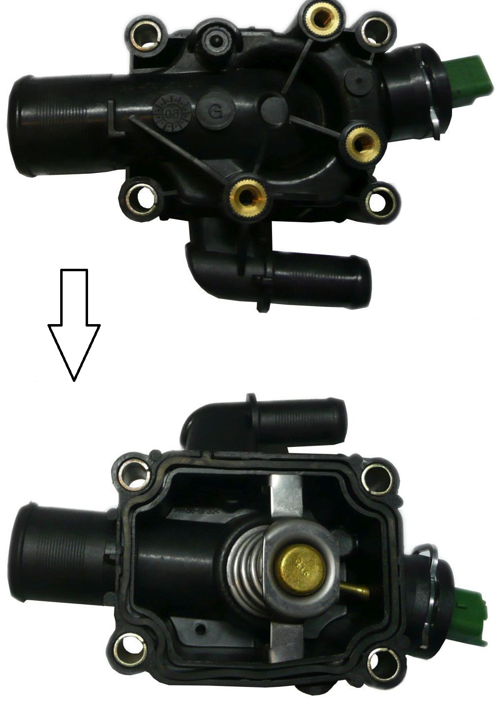 Boîtier thermostat Tech-France pour Citroën C2 C3 C4 moteur essence 1.4 i M3778