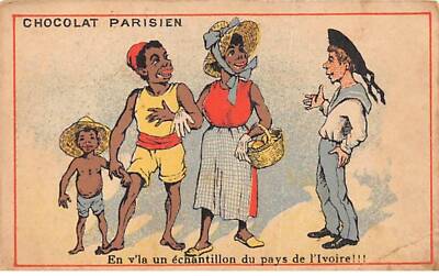 Chromos.AM15000.2 3/8x3 1/2in Environ.chocolat Parisien.en Vl 'A One Sample Of