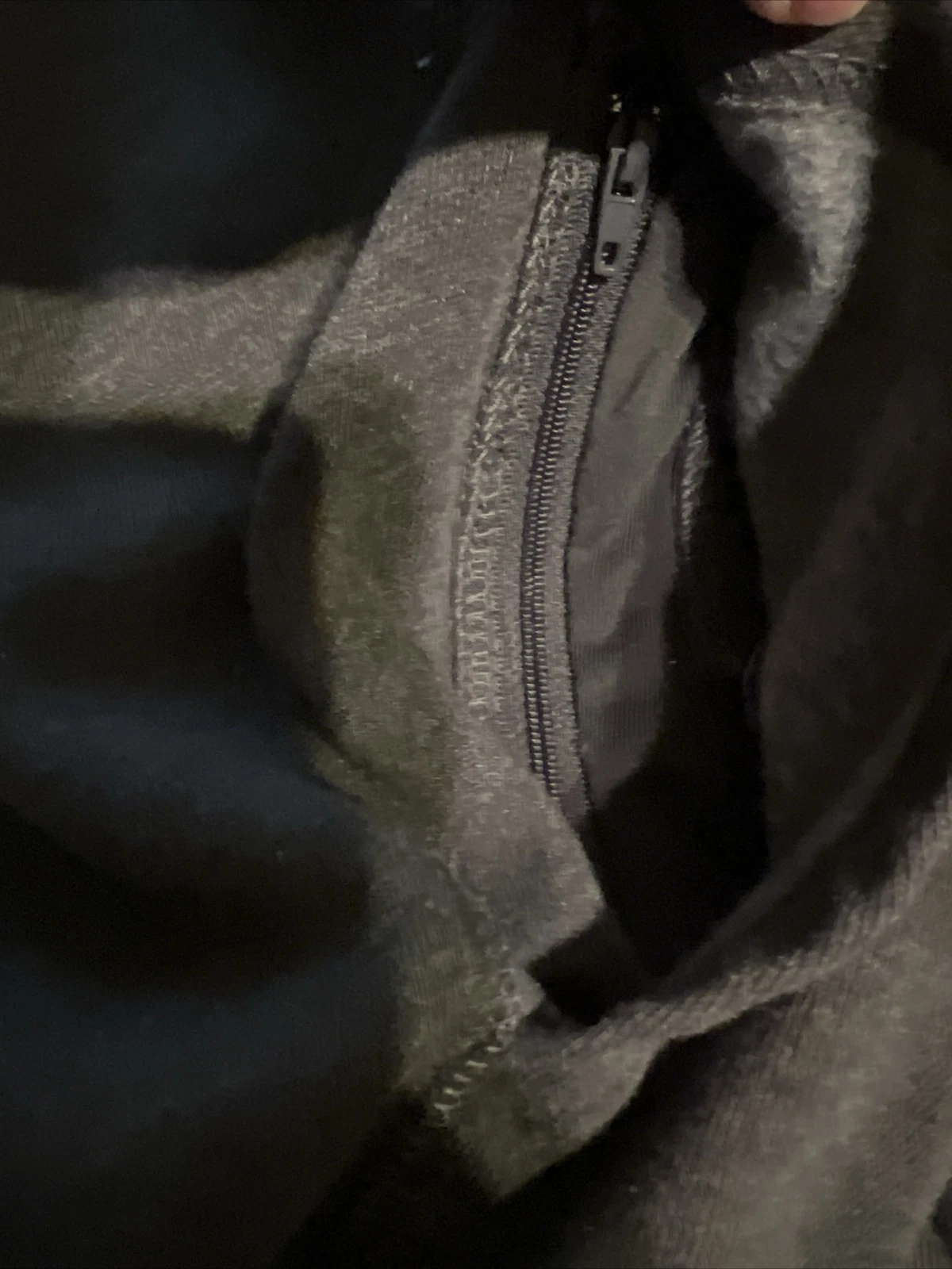 VETEMENTS Felpa con cappuccio Nineline uomo taglia M grigio koozie tasca bandiera USA logo posteriore maniche a pollice