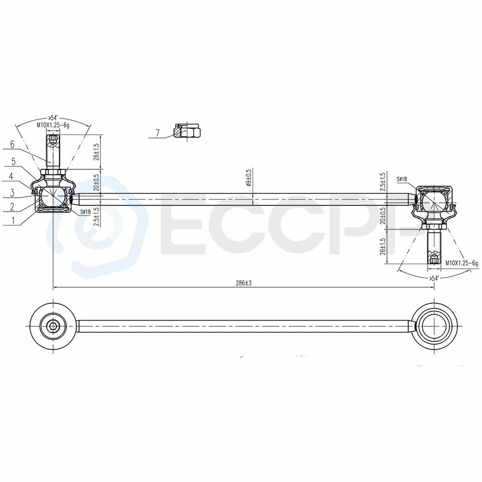 Barras estabilizadoras delanteras y traseras 10 piezas rótulas barras de amarre para Toyota RAV4 2001 2002 2003 Foto 4 de 4