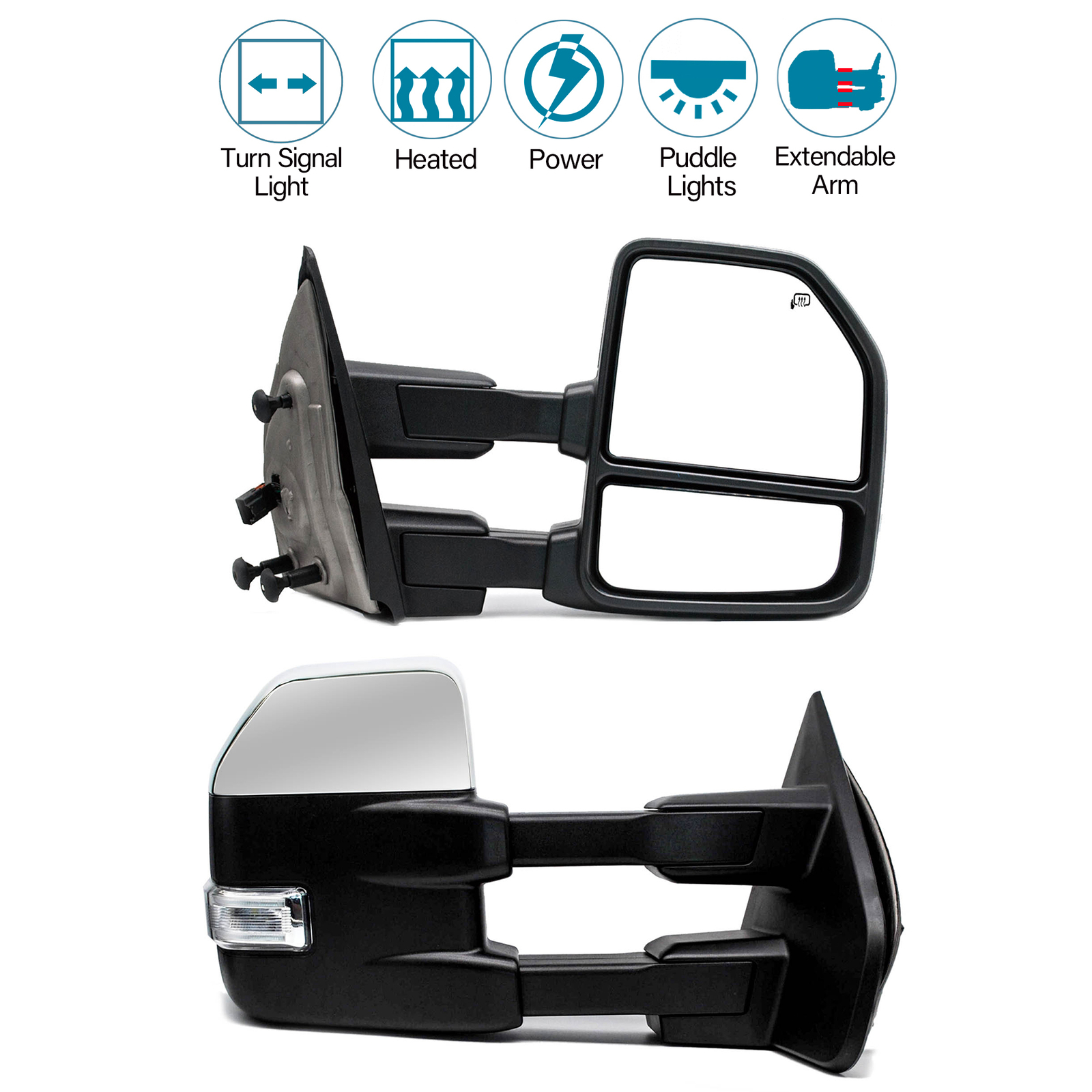 Power Heated Signal Towing Mirrors for 2006-2014 Ford F150 Left & Right Side