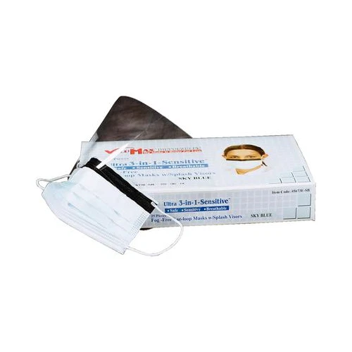 ValuMax 5673E-SB Ultra 3-in-1 Earloop Face Mask With Shield 25/Bx Blue
Opens in a new window or tab