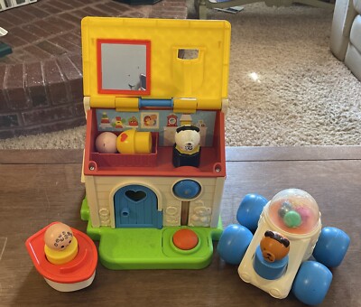 Vintage Fisher Price Discovery Cottage Chunky Figures W/ Boat