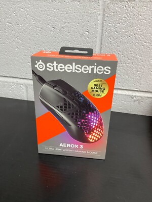 SteelSeries  Aerox 3 Super Light Honeycomb Wired RGB Optical Gaming NEW/Sealed