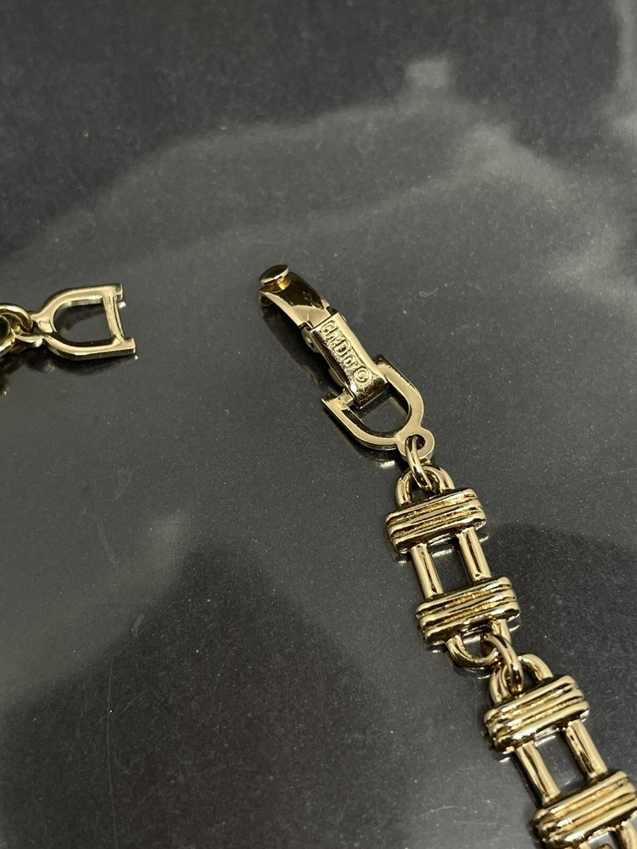 VTG Authentic Signed Christian Dior GoldTone 7” Stackable Classy