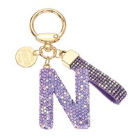 FüR Frauen, Lila Initialen-N SchlüSselanhäNger Mit Strass, Geschenkidee