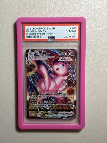 2021 POKEMON SWORD & SHIELD FUSION STRIKE SECRET #269 FULL ART/MEW VMAX PSA 10