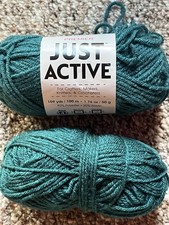 Premier Just Active Yarn Color Teal 2 Skeins Lot 4199 109 Yds A Skein