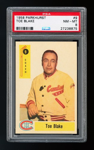 Toe Blake #9 1958 Parkhurst card