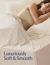 Rest Evercool Flat Sheet Only Ivory King/Cali King Open Box Discounted Price