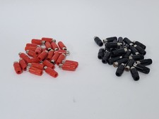 50X RCA Phono Jack Connectors - 25 red, 25 black - female cable mount
