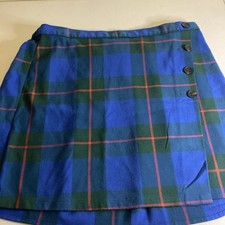 VTG Inspired Junior Skirt 15 Blue Plaid Mini School Girl 90 s Clueless F9
