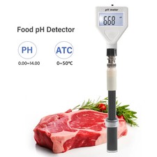 Digital Food PH Meter with High Accuracy Flat Probe pH Tester for Dough Cheese