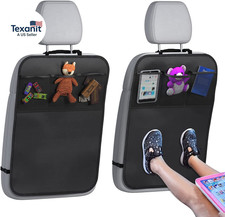 Back Seat Cover for Kids  3 Pocket Storage Organizer, 2 Pack X-Large Waterproof