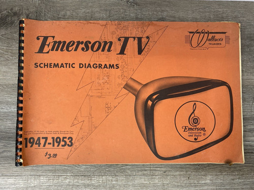 Wallaces Telaides 1947-1953 EMERSON Television Schematic Diagrams TV Repair Book