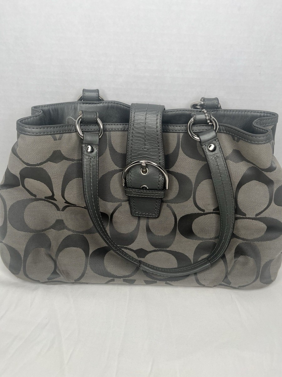 Coach F19253 Soho Signature Carryall Satchel Shoulder Bag Purse