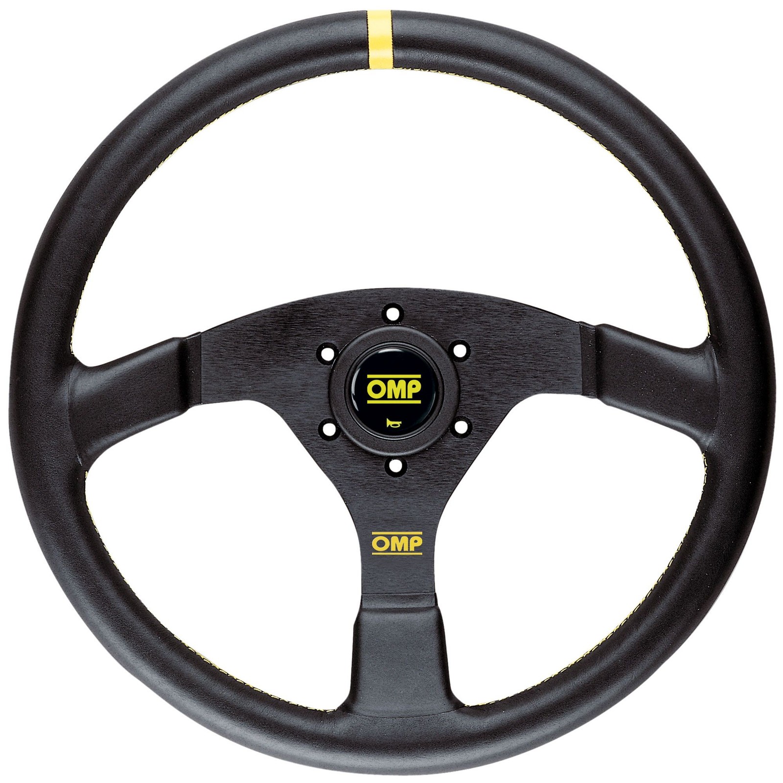 OMP Velocita Competition 350mm Dia Steering Wheel, Leather (Black)