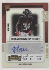 2021 Panini Contenders Rookie Championship Ticket 20/49 Darren Hall Auto 1u6
