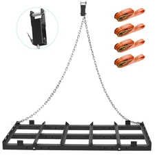 4 FT Drag Harrow Driveway Drag, Heavy Duty Driveway Grader, Tow Behind Lawn Rake