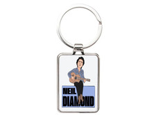 Neil Diamond Music Cartoon Graphic Keyring - Cartoon Music Keyring