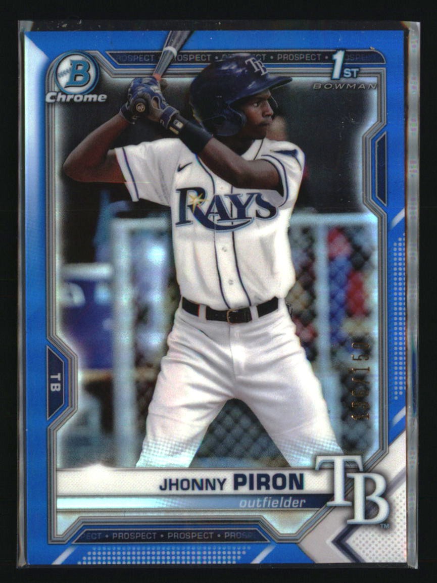 2021 Bowman Chrome #BCP-239 Jhonny Piron Prospects Blue Refractor #/150