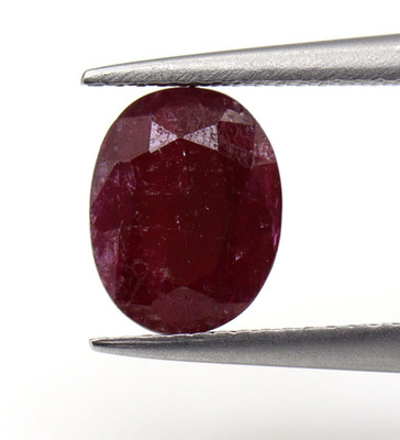 Dark Red Color Natural Loose Ruby 6 x 5 mm Oval Cut Gemstone Kenya Mined 0.82 Ct